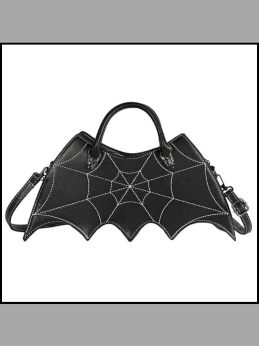 Bat Wing Crossbody Bag Goth Punk Faux Leather Shoulder Handbag Women